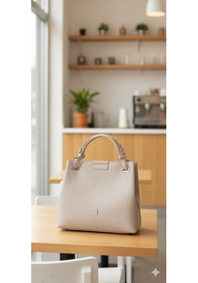 Just Polo Kadın Su Geçirmez Ayarlanabilir Askılı Büyük Boy Lüks Omuz Çantası Shoulder Bag Ebat: 27 X 30 Cm Taş 91755357