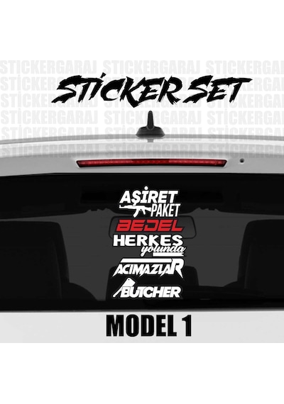 Arka Cam Yazı Sticker Espirili Büyük Boy Oto Araba Cam Sticker