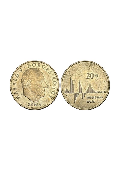 Norveç 2016 Yılı Norveç Bankası'nın 200. Yılı 20 Kronor Koleksiyon Para Çil Unc