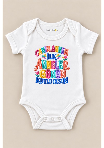 Babylimon Canım Annem İlk Anneler Günün Kutlu Olsun Beyaz Kısa Kollu Çıtçıtlı Bebek Zıbını Beyaz - 930083949 Beyaz Babylimon Canım Annem İlk Anneler Günün Kutlu Olsun Beyaz Kısa Kollu Çıtçıtlı Bebek Zıbını Beyaz - 930083949 Beyaz