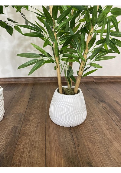 140 Cm Yapay Bambu Spiral Beton Saksıda Diğer