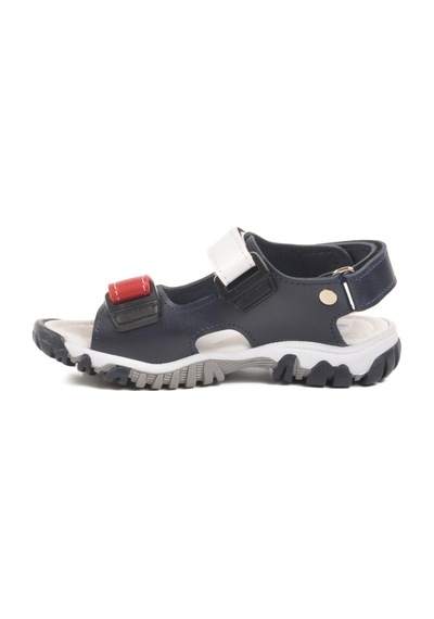 Lacivert Kırmızı Cırtlı Erkek Çocuk Spor Sandalet 173110 P Lacivert Kırmızı