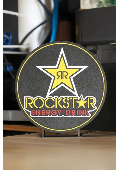 Rockstar Energy Tasarımlı Dekoratif Aydınlatma Gece Lambası Çok Renkli
