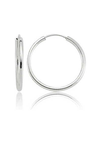 925 Ayar Gümüş Küçük Boy Halka Küpe 14 MM Gümüş