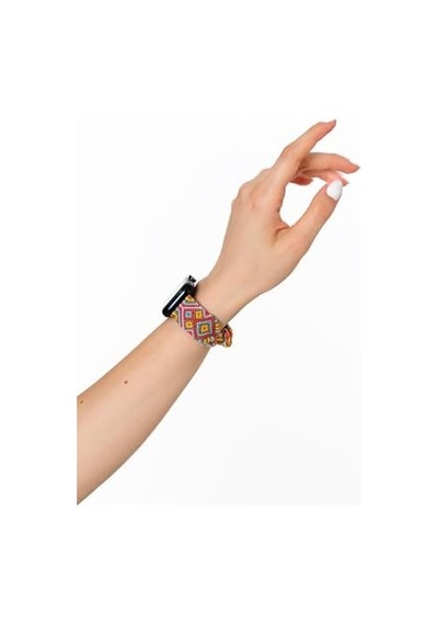 Hippi Etnich Silver 42-44-45-49 Mm Smart Watch Braided Band