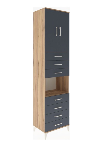 Hyperion Dolap 3 Raflı 7 Çekmeceli 2 Kapaklı 60x44x243 Çam-an... Çam Hyperion Dolap 3 Raflı 7 Çekmeceli 2 Kapaklı 60x44x243 Çam-an... Çam