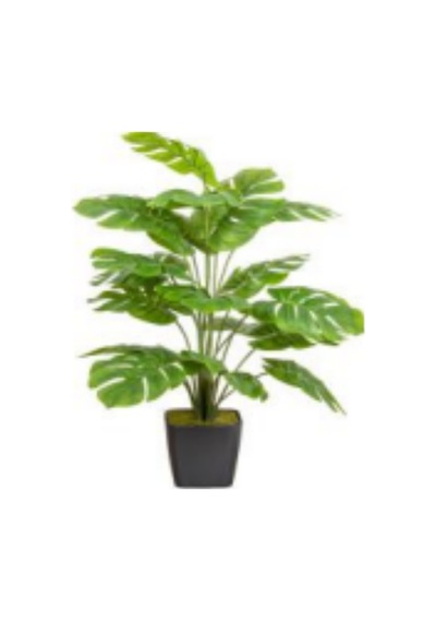 Yapay Ağaç Monstera-deve Tabanı Gerçek Dokulu 6 Yapraklı Yeşil 85 Cm. Çok Renkli