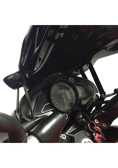 GP Kompozit Bajaj Pulsar NS 200 2011-2024 Uyumlu Ön Tur Camı Siyah 40 cm