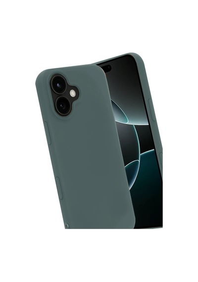 Uryport Apple Uyumlu iPhone 17 Nano İçi Kadife Silikon - Koyu Yeşil