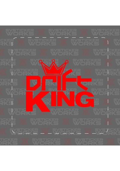 Drift King Jdm Sticker Araba Laptop Motosiklet Sticker Yapışkanlı Folyo Kırmızı