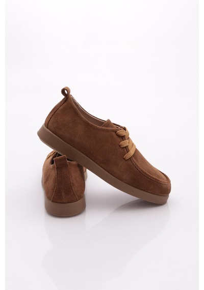 Dgn 805 Kadin Oxford Ayakkabi Caramel Süet