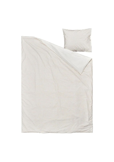 Ikea Bandknıppe Tek Kişilik Nevresim Takımı 150 X 200 Cm Beyaz - Bej Bej - Beyaz