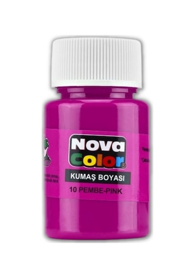 Pembe Kumaş Boyası Tişört Çanta Tekstil Boyası 30 Ml 1 Adet Nova Color Kumaş Boyası Pembe 1 Adet Diğer