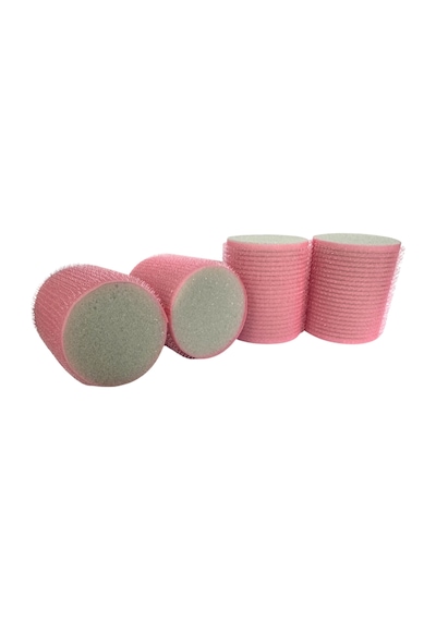 Croc Cb15 Pembe Çap:5cm 4lü Bigudi Cırtlı Saç Bigudisi