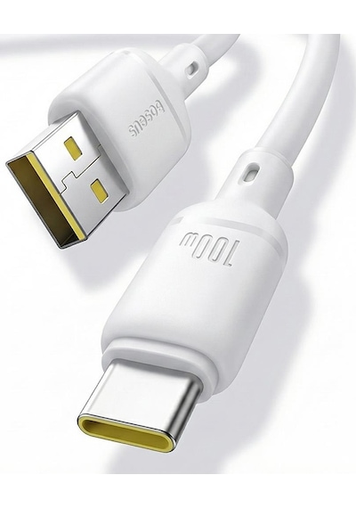 Baseus Silky Süper Hızlı Data Kablosu Usb-a To Usb-c 3a 1m Beyaz