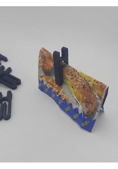 Mini Paket Kapatma Mandalı Klipsi 10 Adet Siyah