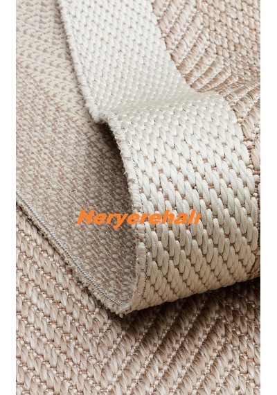 Mono Mno 02 Beıge Hav Toz Vermez Kaymaz Tabanlı Şık Kilim