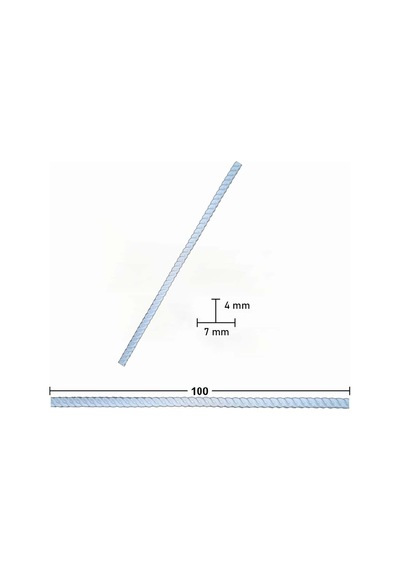 Esnek Çıta Bükülebilir 1 Metre Örgü Çıta 4x7mm