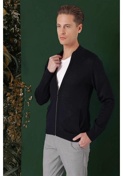 Efor Tr 860 Slim Fit Lacivert Klasik Triko Lacivert