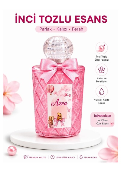 Shop Kişiye Özel İsim Baskılı İnci Tozlu Esans Nikah, Nişan, Söz, Kına Ve Bebek Hediyeliği -25 -adettir