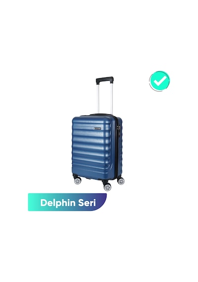 Vegmann Delphin Mavi Kabin Boy Valiz Mavi