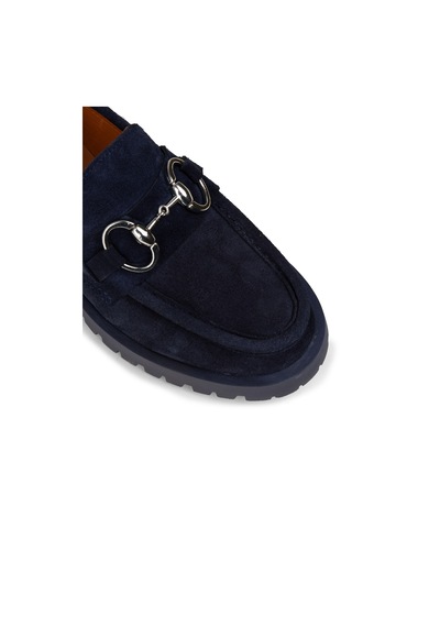 Deery Kadın Hakiki Süet Lacivert Tokalı Loafer - 02037zlcvc01 Lacivert