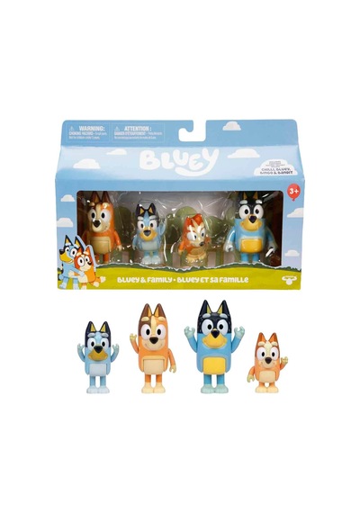 Bluey 4'lü Figür Seti Bluey & Family