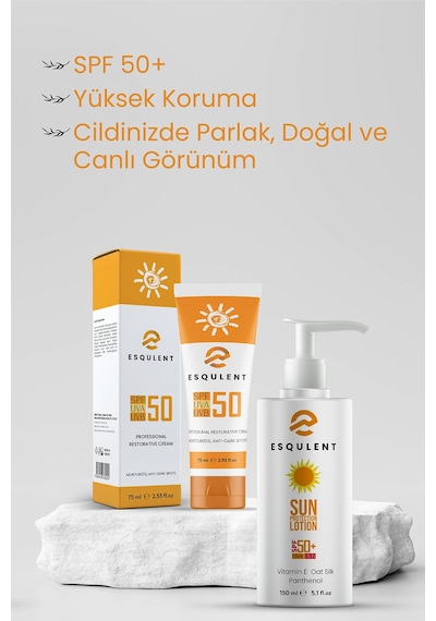 Esqulent Profesyonel Amaçlı Onarıcı Leke Giderici Spf 50+ Güneş Kremi 75 ML