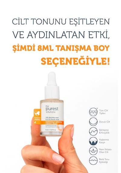Tanışma Boy Aydınlatıcı Ve Cilt Tonu Eşitleyici C Vitamini Cilt Serumu 8 Ml
