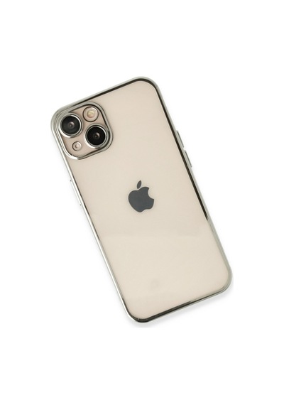 Apple iPhone  Uyumlu,  14 Plus Kılıf Razer Lensli Silikon - Gümüş