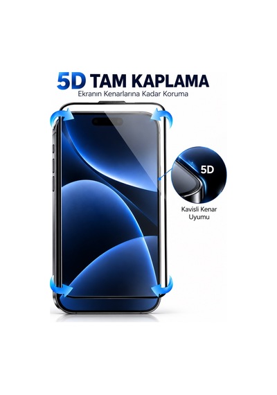 Spolo İphone 17 Pro Max 5d Tam Kaplayan Ekran Koruyucu 9h Sertlik, Hd Görüntü, Hassas Dokunmatik