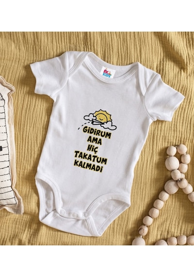 Bk Kids Takatum Kalmadı Tasarımlı Beyaz Bebek Body Zıbın - 1 Beyaz