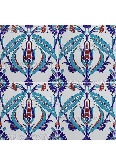 Can Seramik – 20x20 Cm. Cç-2 İznik Çini Karo 5' Li 1 Paket