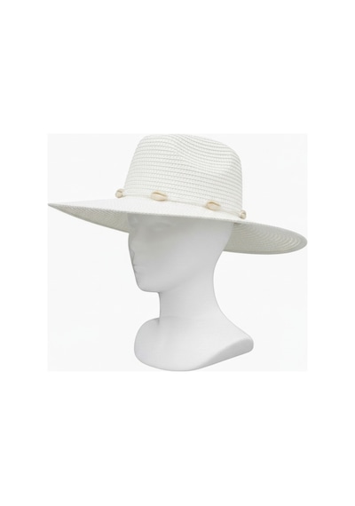 Aresshop Kadın Güneşlik Şapka Fotr Beyaz