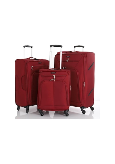 Mçs Üçlü Lüx Kumaş Valiz Seti V116 Bordo
