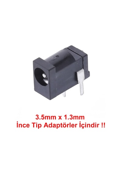 3.5mm X 1.3mm Dc Güç Soketi Plastik Dc002 Pcb Tip Adaptör