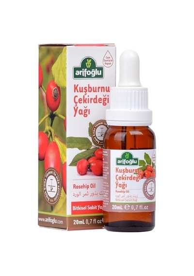 Arifoğlu Kuşburnu Çekirdeği Yağı 20ml - Soğuk Sıkım, Doğal Cilt Bakımı, Zengin Vitamin C Arifoğlu Rosehip Seed Oil 20ml - Cold Pressed, Natural Skincare, Rich İn Vitamin C