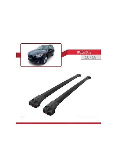 Mazda Cx-5 2013-2018 Arası İle Uyumlu Ace-1 Ara Atkı Tavan Barı Siyah