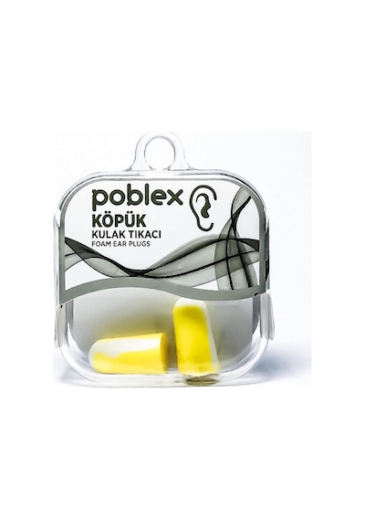 Poblex İpli Köpük Kulak Tıkacı - Kulak Koruyucu Tıpası