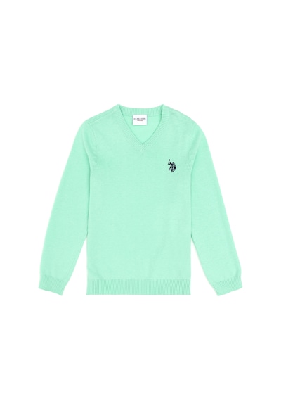 U.S. Polo Assn. Erkek Çocuk Mint Basic V Yaka Kazak 50294200-VR090
