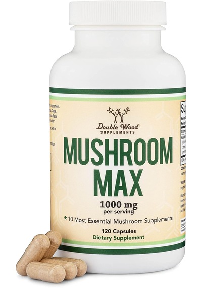 Double Wood Mushroom Lion's Mane Reishi Cordyceps And Turkey Tail 120 Caps Aromasız