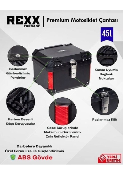 Rexx Pro-x 45lt Arka Çanta Siyah