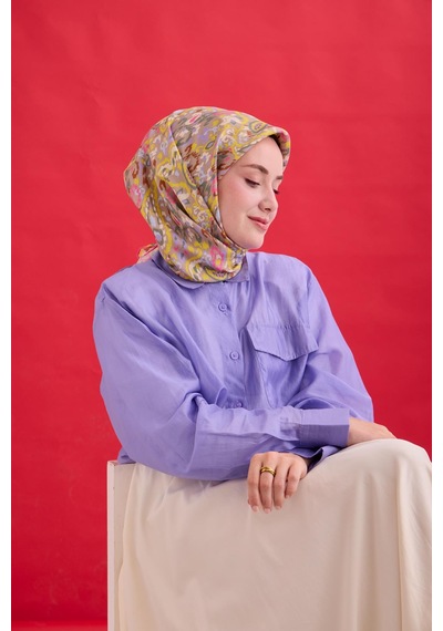 Silk Home Twill İpek Eşarp 11478-11 Pembe, Sarı, Vizon, Yeşil, Eflatun