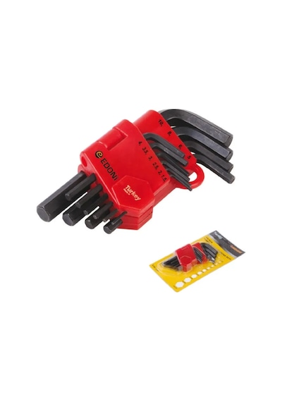 120 Mm 10 Parça Siyah 6 Köşe Alyan Seti D6151