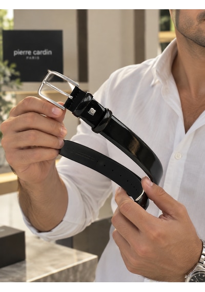 Pierre Cardin %100 Hakiki Deri Siyah Rugan Şık Klasik Erkek Kemer