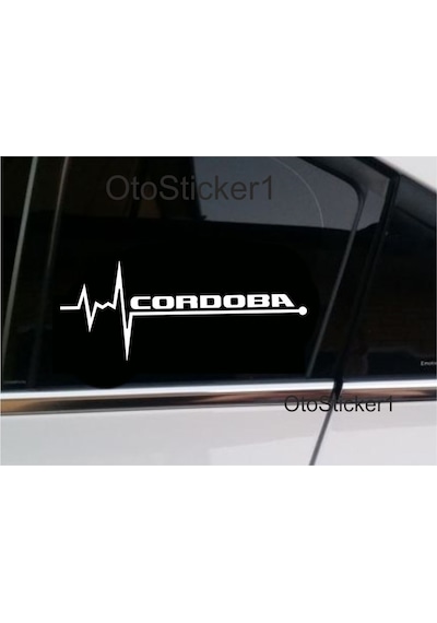 Oto Sticker Seat Cordoba Nabız Kalp Atışı Sticker 2 Adet