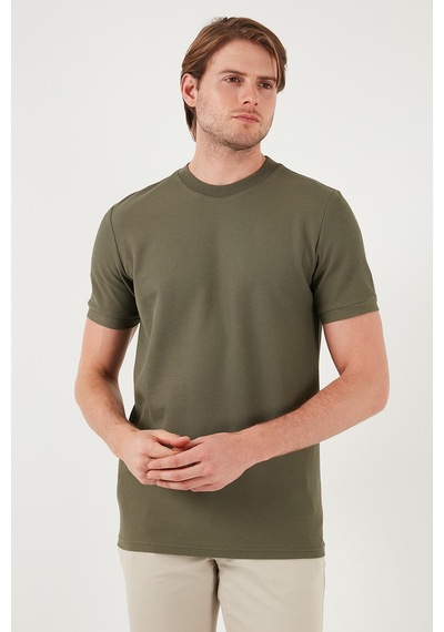 Buratti Pamuklu Regular Fit Bisiklet Yaka Basic Erkek T Shirt 5902387 Haki