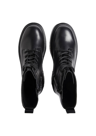 Calvin Klein Jeans Flatform Lace Up High Boots Siyah Siyah