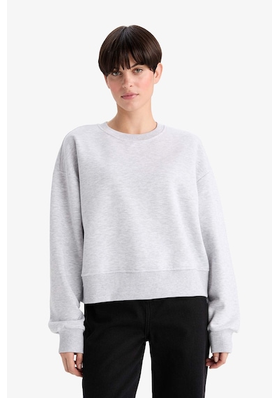 Defacto Boxy Fit Basıc Sweatshirt B8568AX24WN Gri