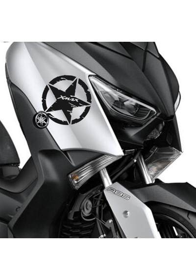 Deeb Army Yamaha Xmax Yıldız Sticker Etiket Mat Siyah 2 Adet